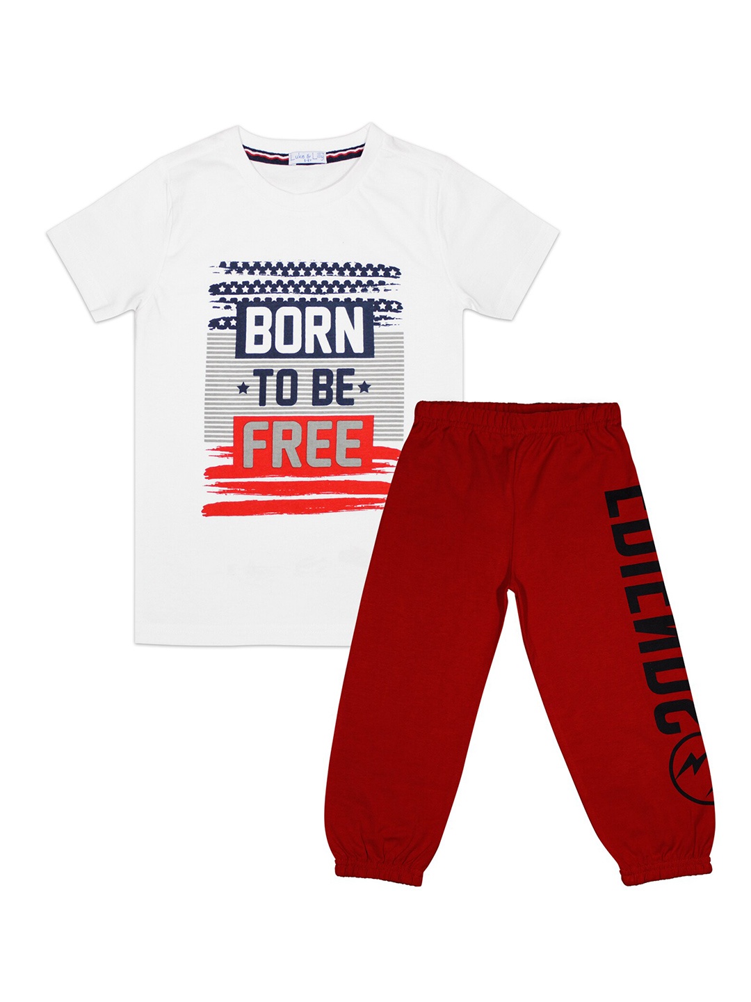 

Luke & Lilly Boys Multicoloured & White Printed T-shirt with Pyjamas, Multi