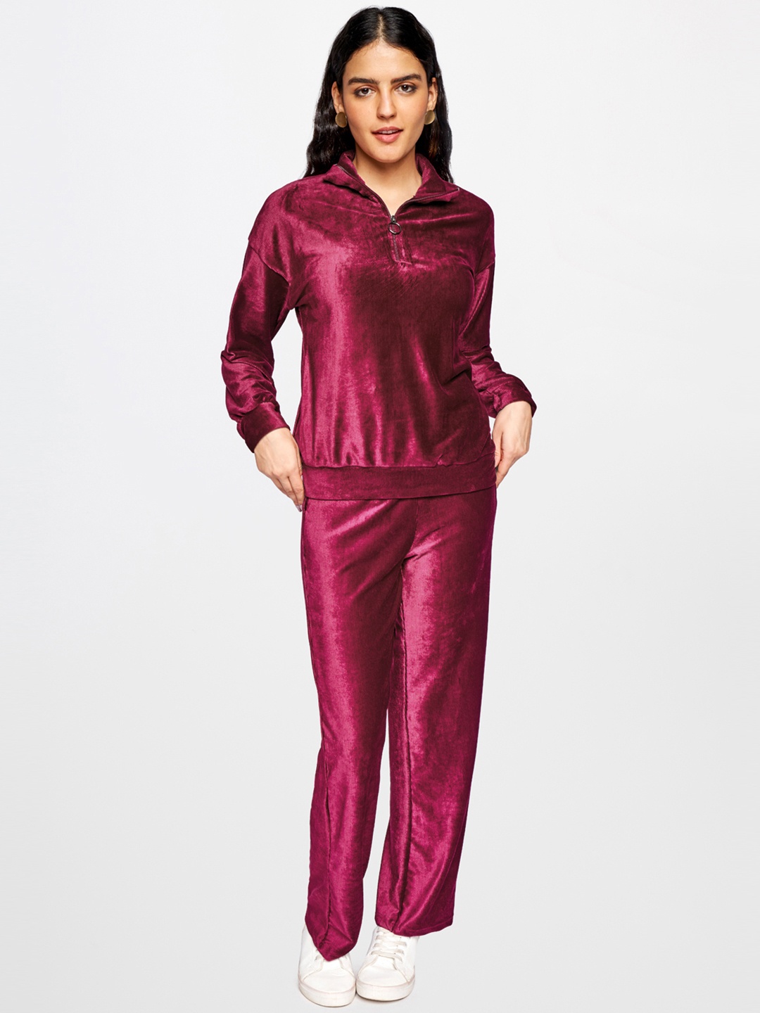

AND Women Red Solid Co-Ord Set