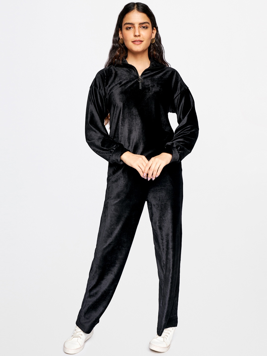 

AND Women Black Solid Co-Ord Set