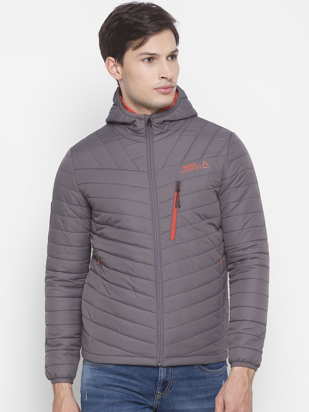 

SPYKAR Men Grey Padded Jacket