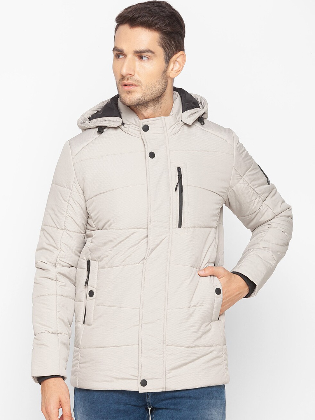 

SPYKAR Men White Padded Jacket