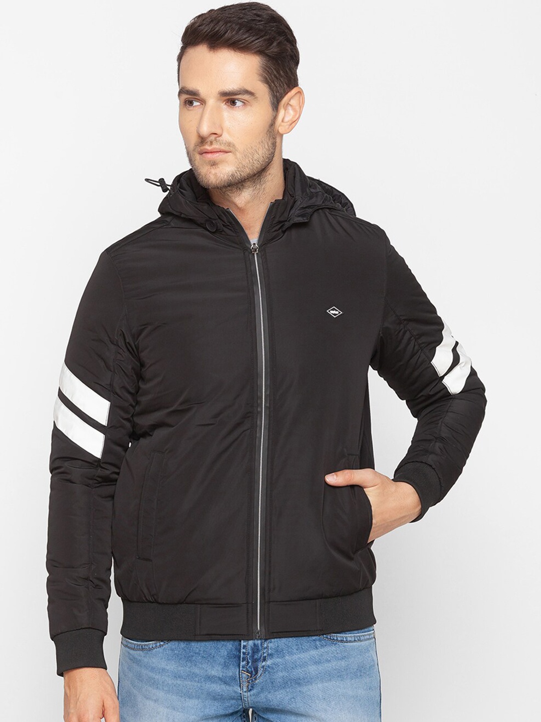 

SPYKAR Men Black Bomber Jacket
