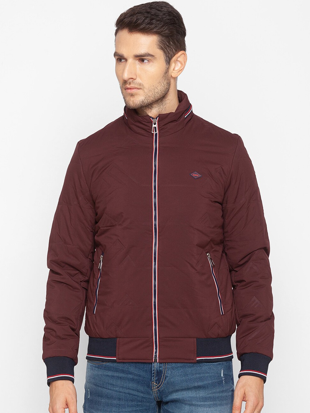 

SPYKAR Men Maroon Bomber Jacket