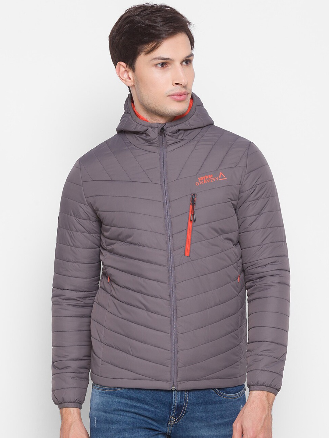 

SPYKAR Men Grey Padded Jacket