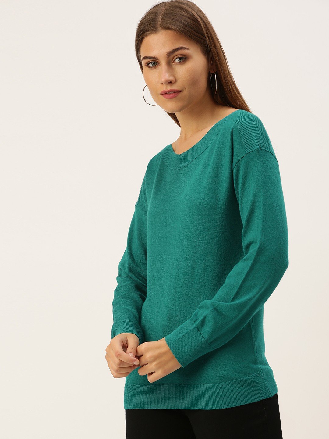 

AND Women Teal Green Pullover