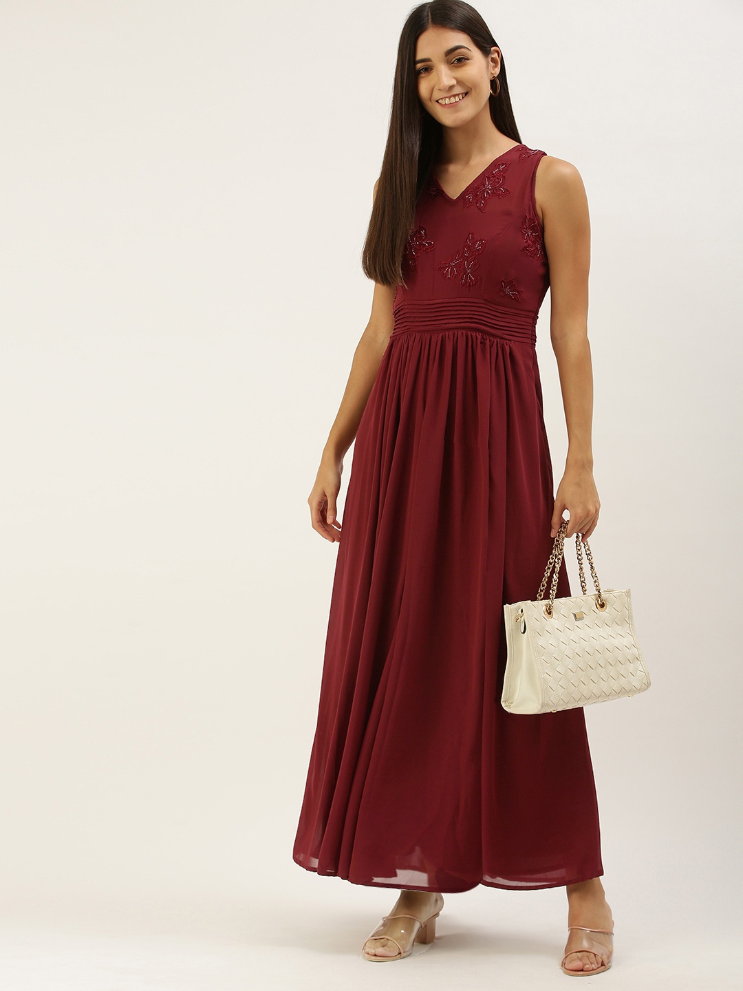 

AND Maroon Maxi Dress