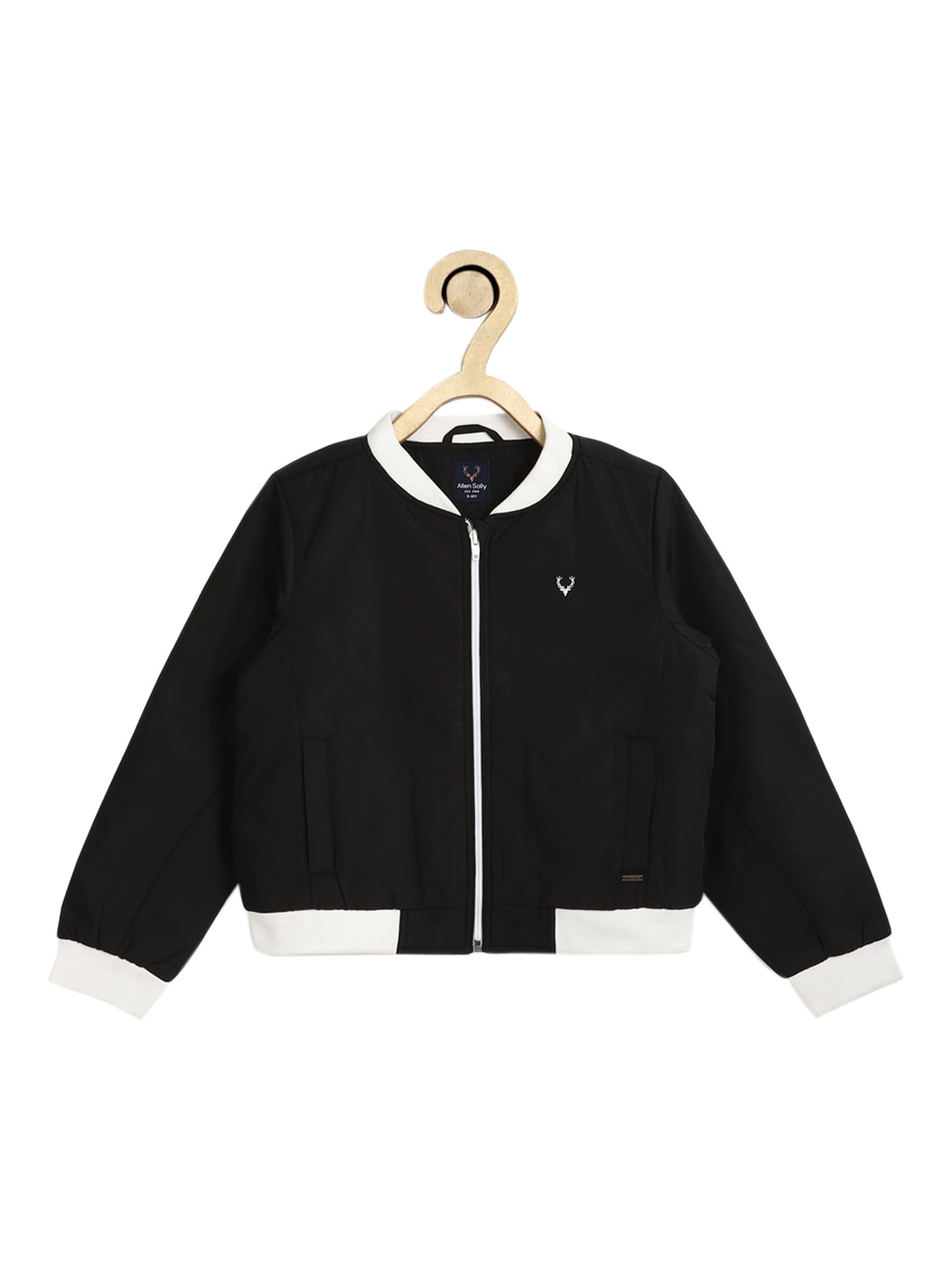 

Allen Solly Junior Boys Black White Crop Tailored Jacket
