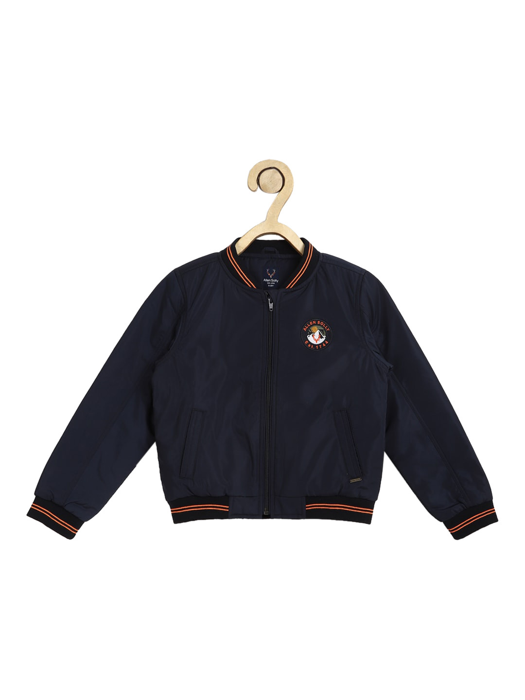 

Allen Solly Junior Boys Navy Blue Bomber with Patchwork Jacket