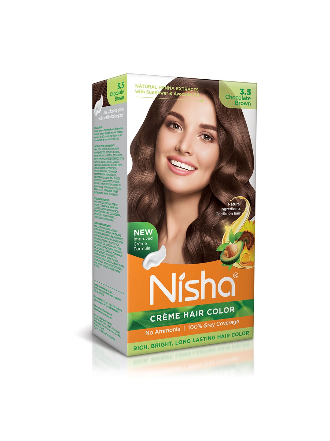 Nisha Women Brown Creme Hair Color 120gm each- Chocolate Brown