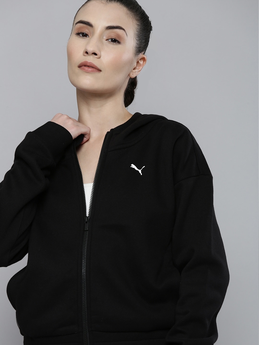 

Puma Women Black Fleece Training Hooded Sweatshirt