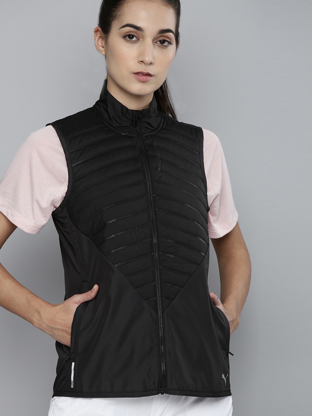 

Puma Women Black Regular Fit Padded Jacket