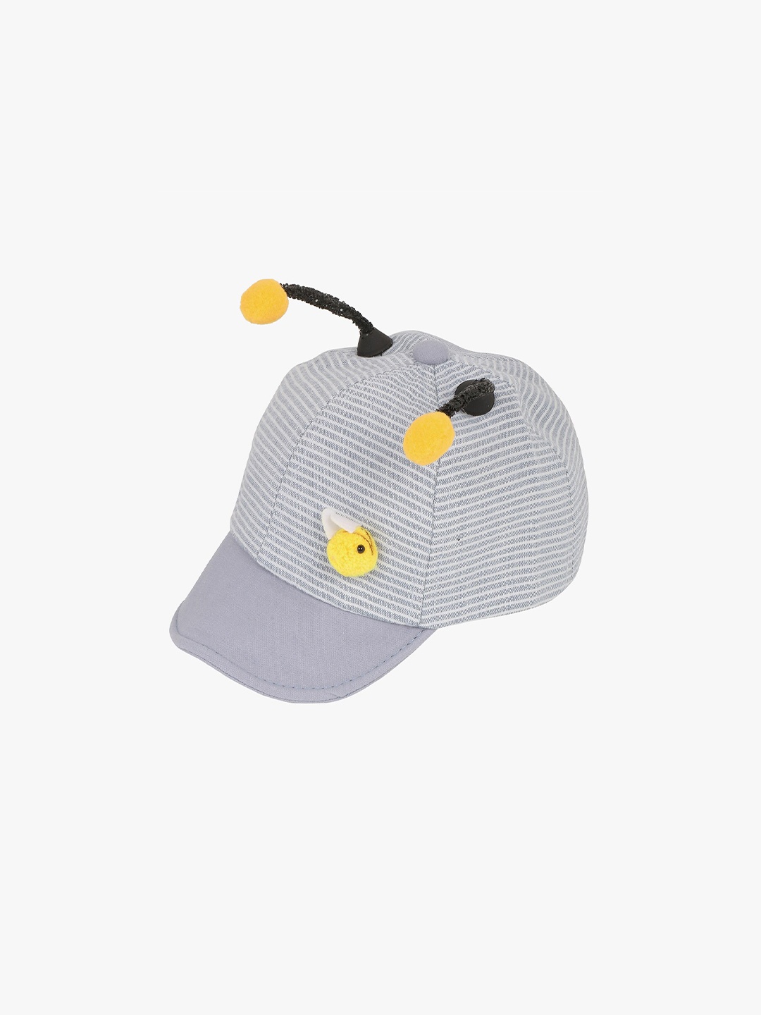 

POKORY Unisex Kids Grey & Blue Printed Baseball Cap