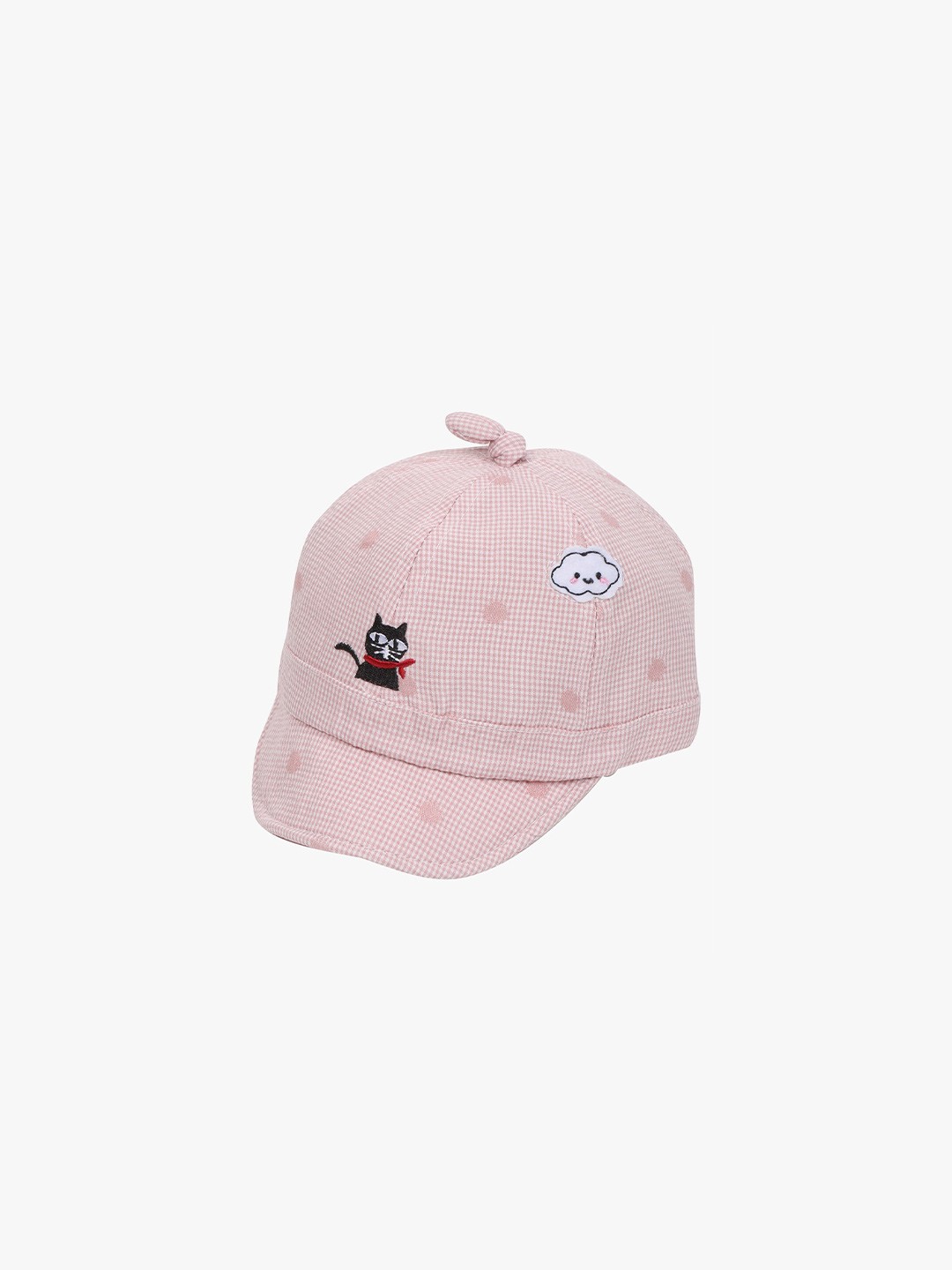 

POKORY Unisex Kids Pink & White Printed Baseball Cap