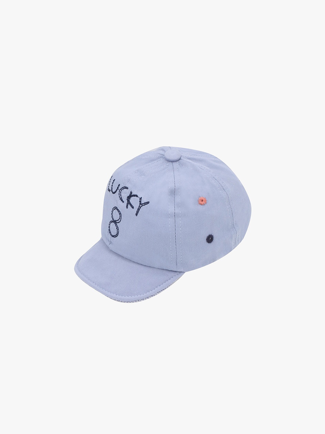

POKORY Unisex Kids Blue & Black Embroidered Baseball Cap