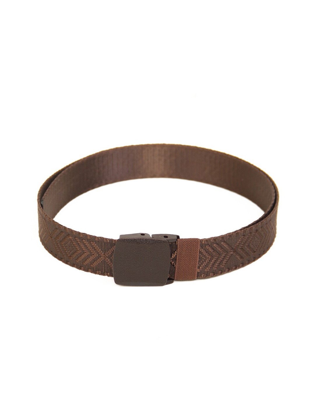 

Calvadoss Women Brown Woven Design Canvas Belt