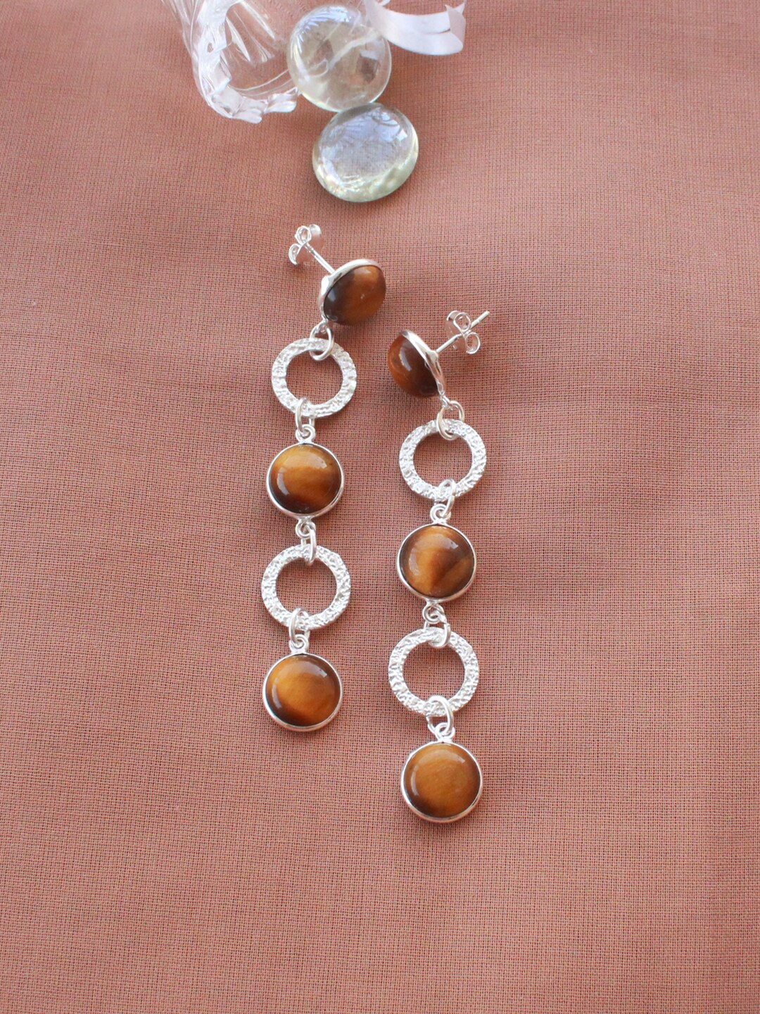

ERILINE JEWELRY Silver-Toned Silver Plated Contemporary Drop Earrings