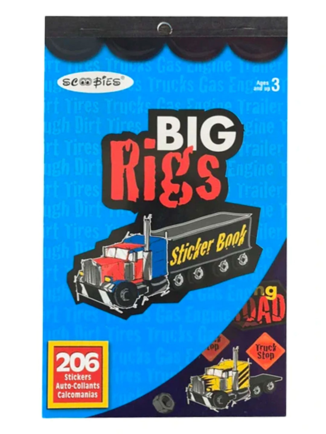 

SCOOBIES Kids Blue & Yellow Big Rigs Stickerbook
