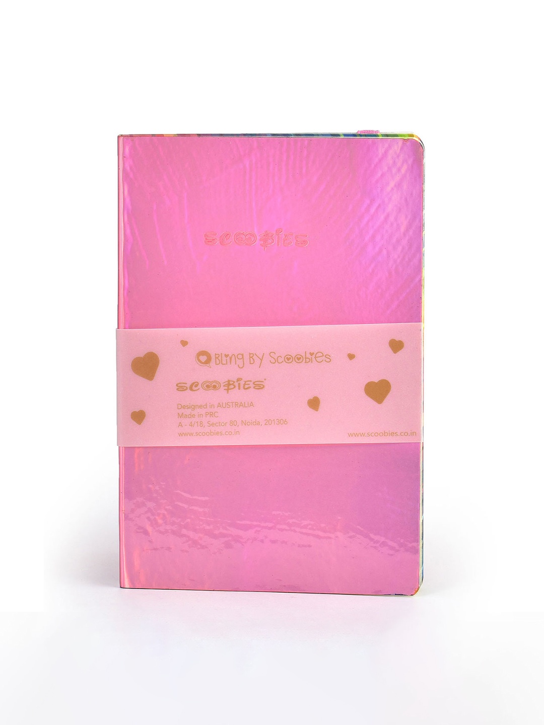 

SCOOBIES Kids Pink & Yellow Chic Bombshell Holographic Diary