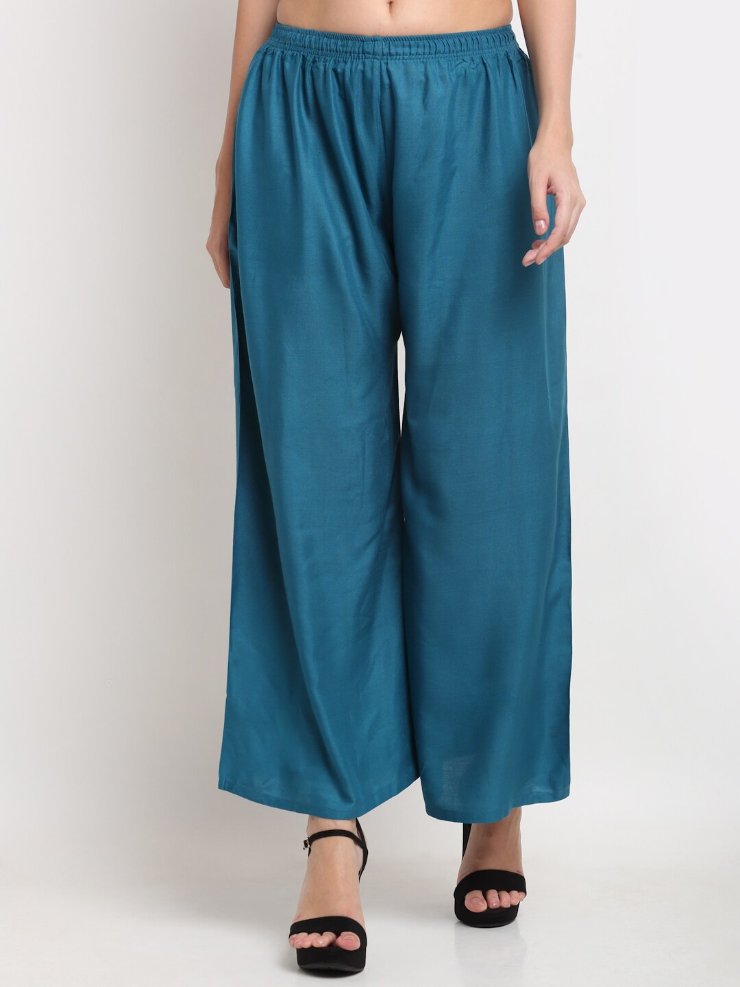 

Miaz Lifestyle Women Teal Ethnic Palazzos