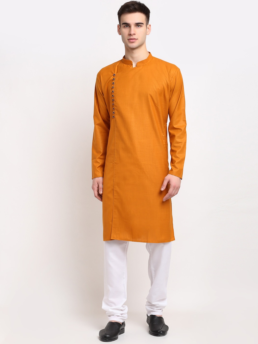 

Jompers Men Mustard Yellow Regular Kurta with Pyjamas