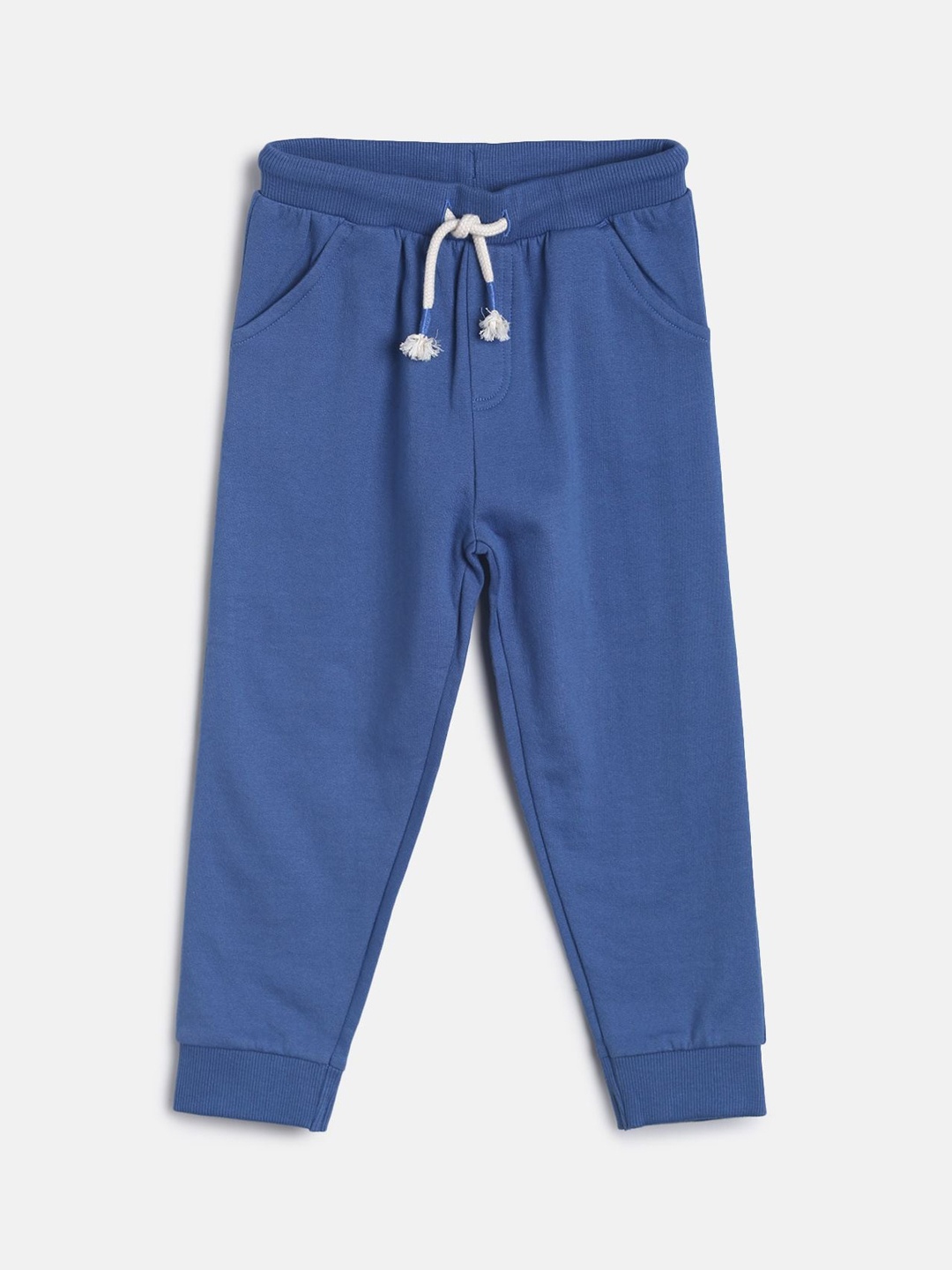 

MINI KLUB Infant Boys Blue Solid Pure Cotton Joggers