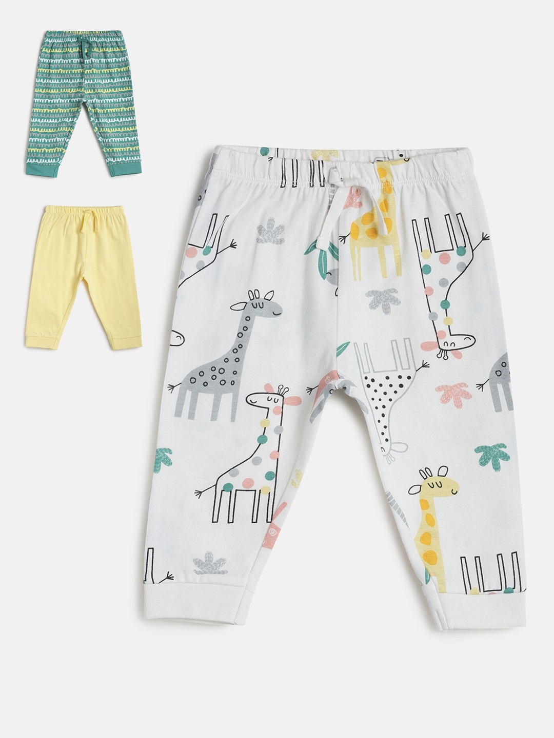 

MINI KLUB Boys Pack of 3 Cotton Jogger, Multi