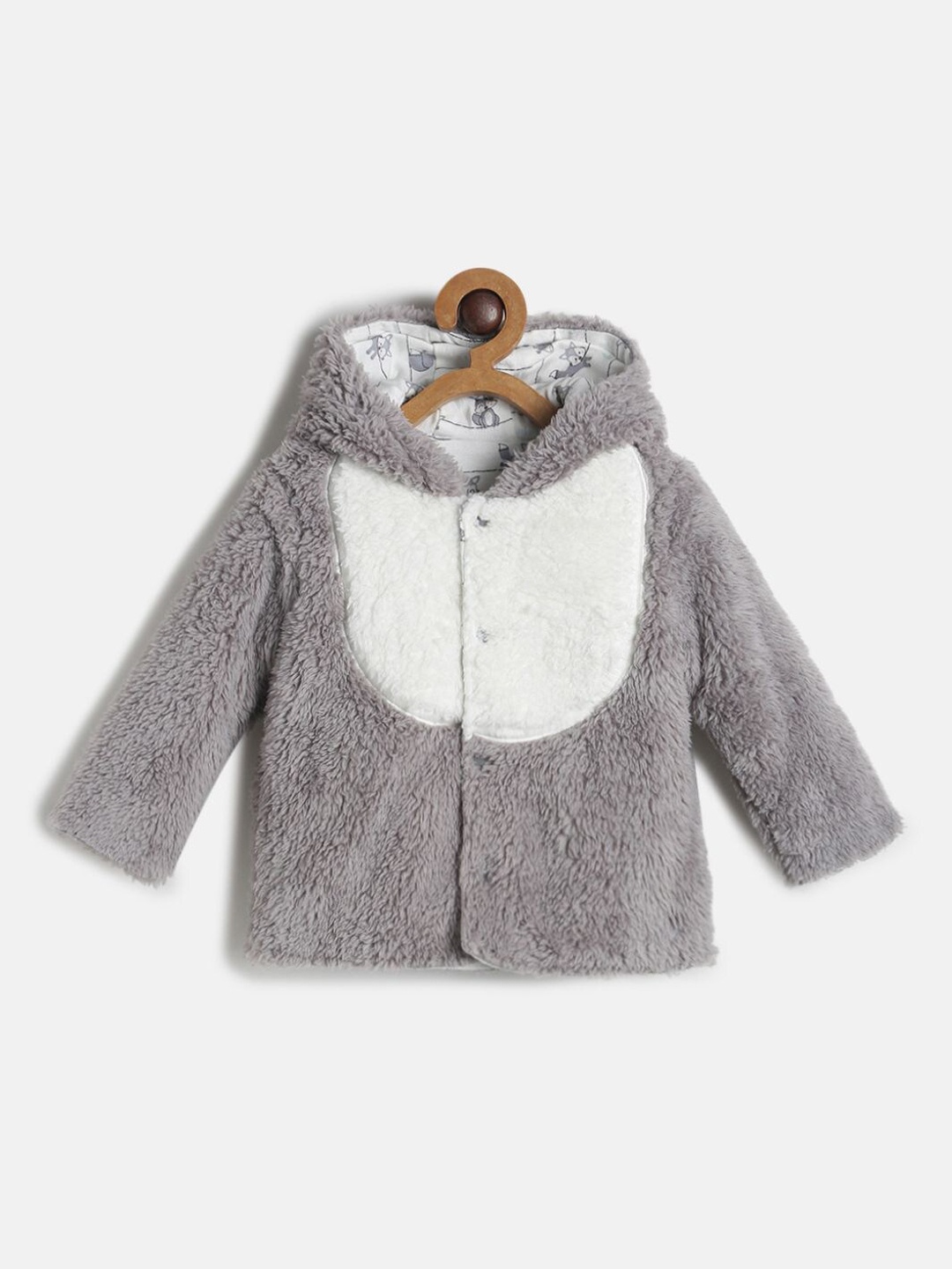 

MINI KLUB Boys Grey & White Colourblocked Lightweight Tailored Jacket