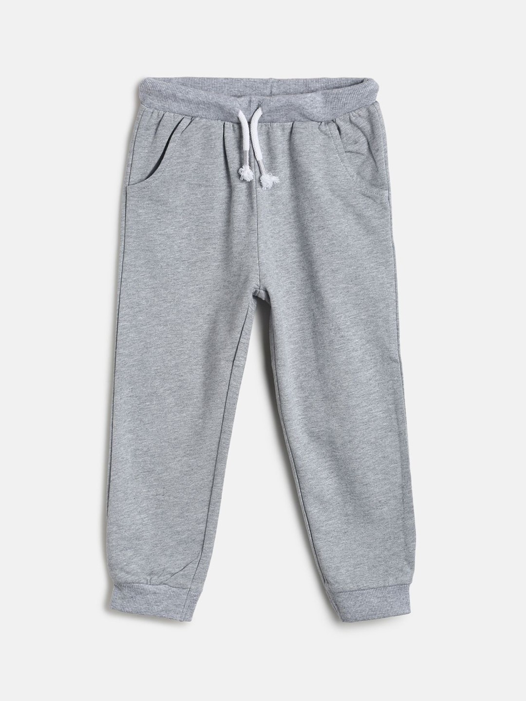 

MINI KLUB Infant Boys Grey Melange Solid Pure Cotton Joggers
