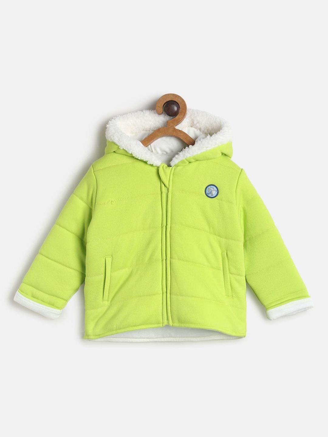 

MINI KLUB Boys Lime Green & White Lightweight Padded Jacket