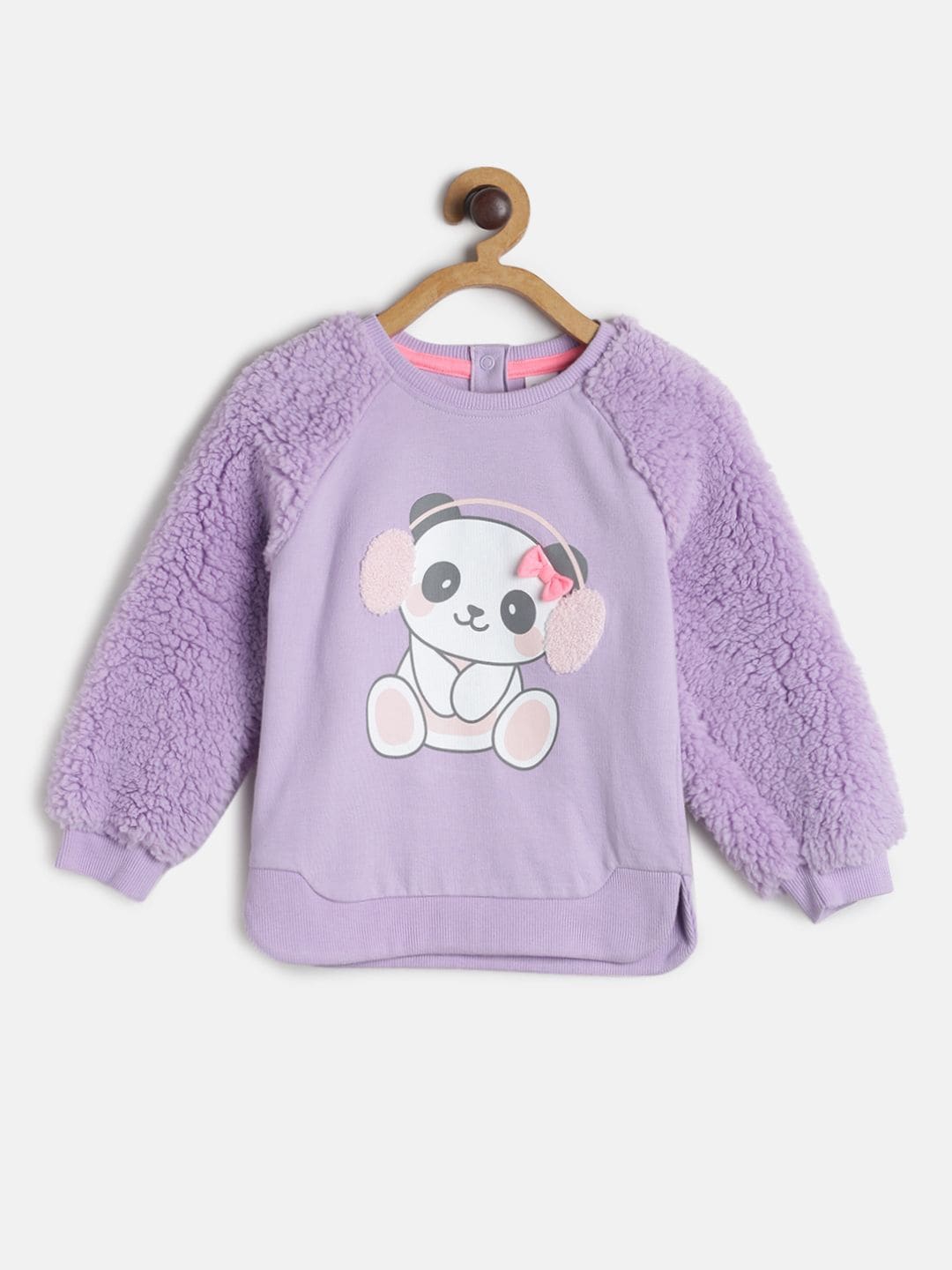 

MINI KLUB Girls Purple & White Printed Sweatshirt