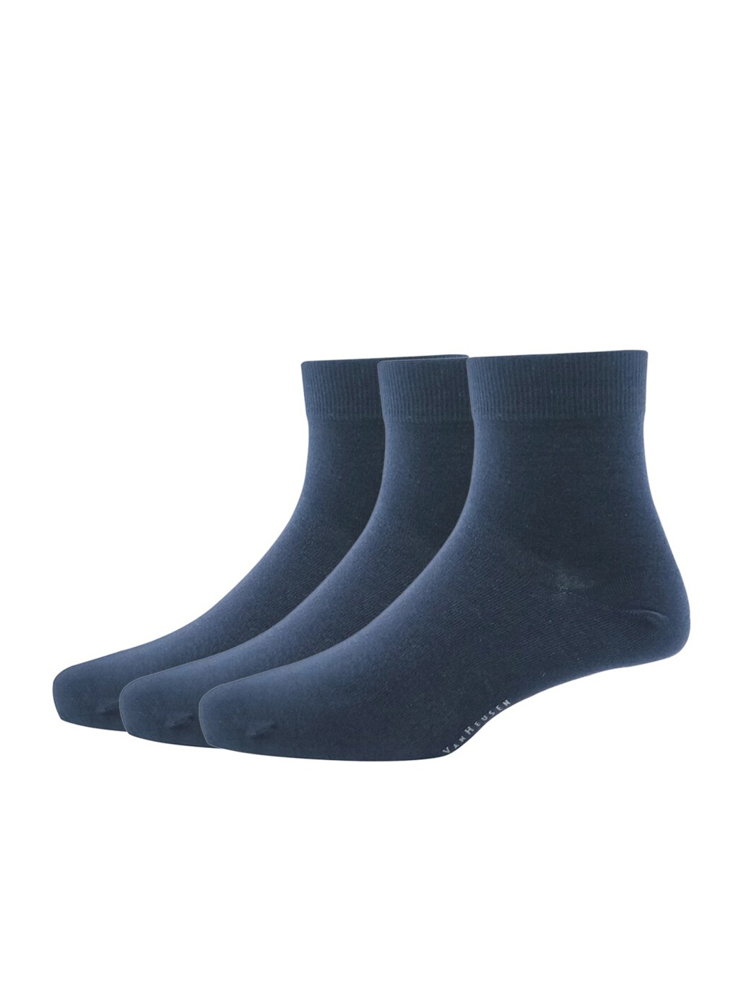 

Van Heusen Men Pack Of 3 Navy Blue Solid Above Ankle-Length Socks