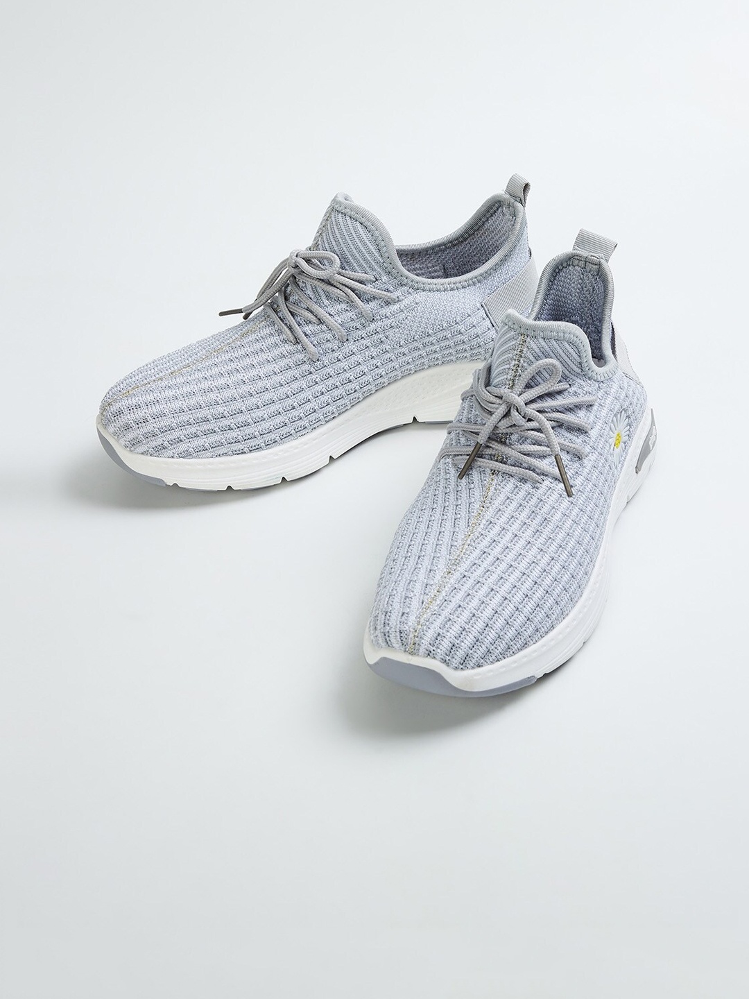 

Ginger by Lifestyle Women Grey Woven Design Sneakers