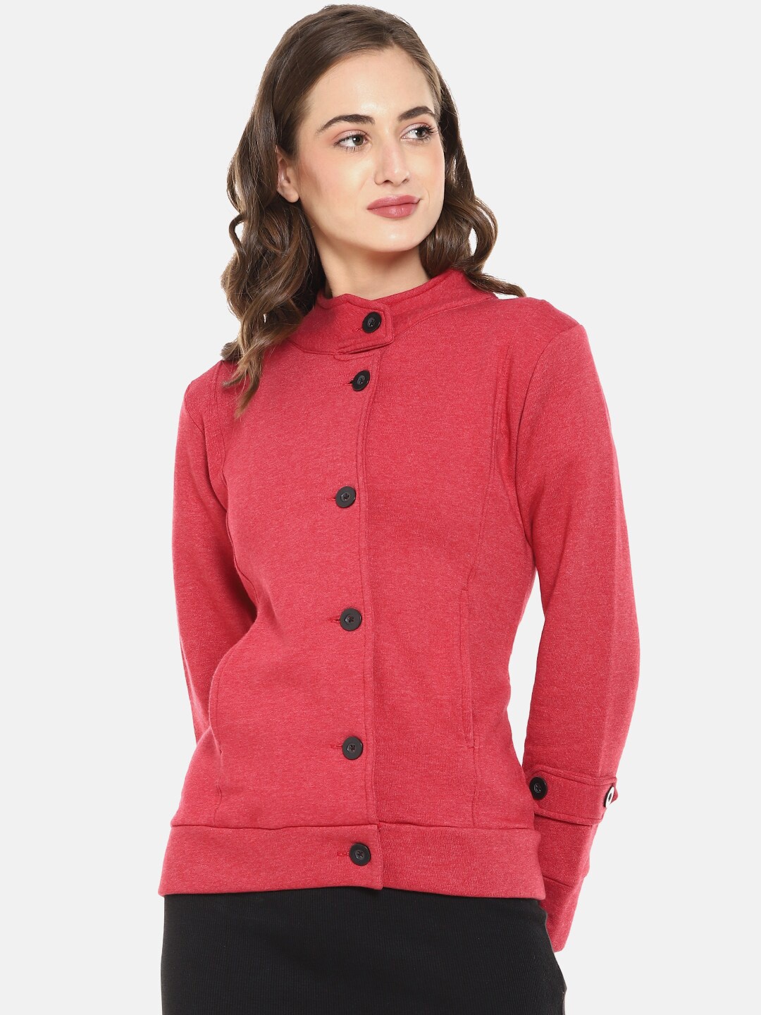 

Campus Sutra Women Maroon Windcheater Tailored Jacket