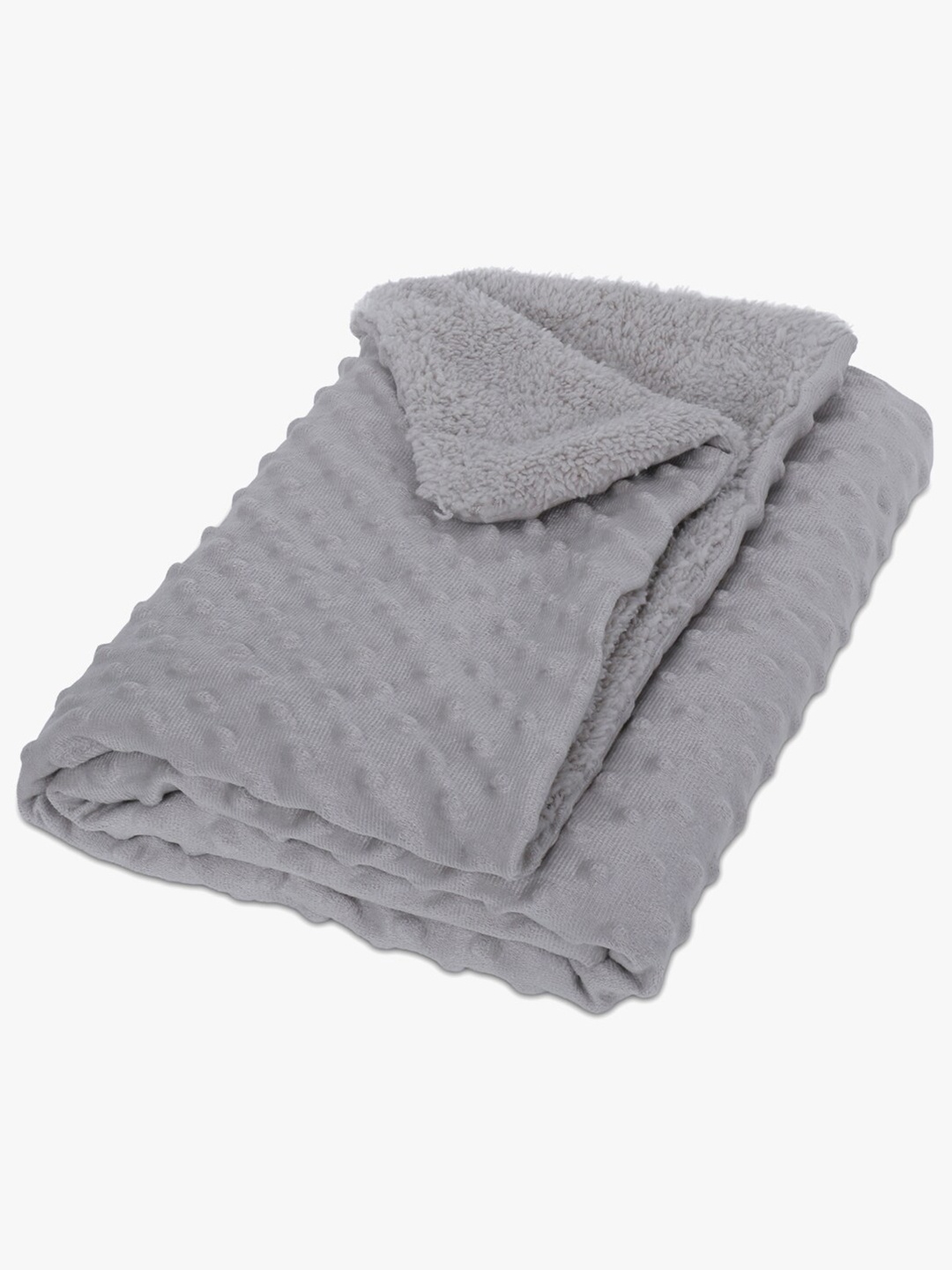 

POKORY Kids Grey 1 Solid Cotton Ac Room 210 GSM Single Bed Blanket
