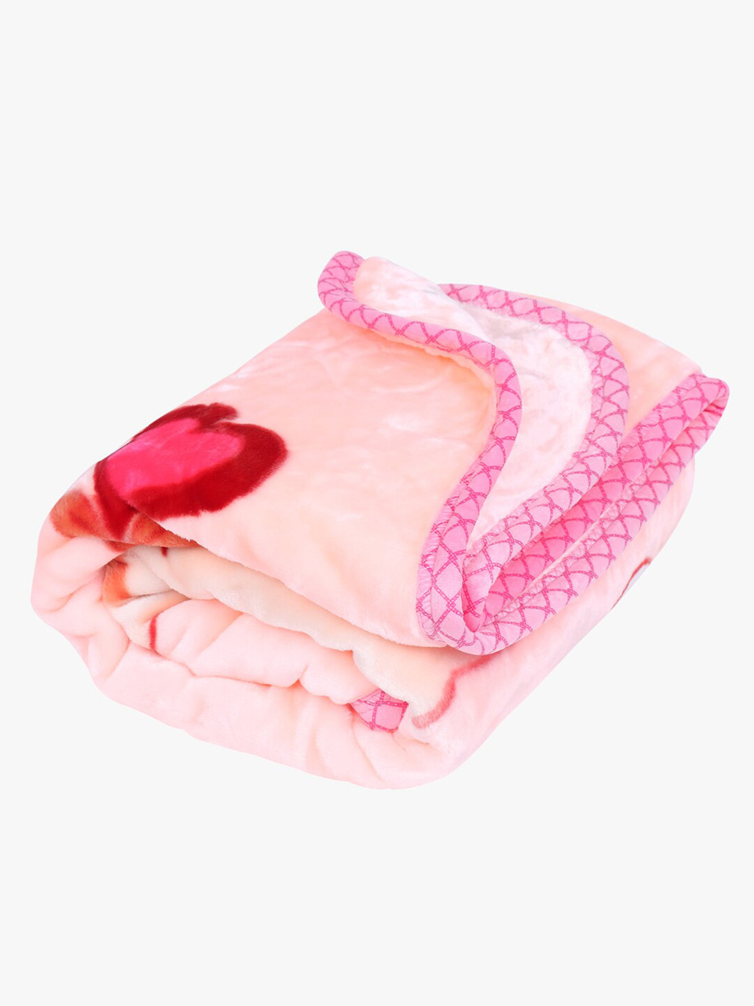 

POKORY Pink Cartoon Characters AC Room 210 GSM Single Bed Blanket