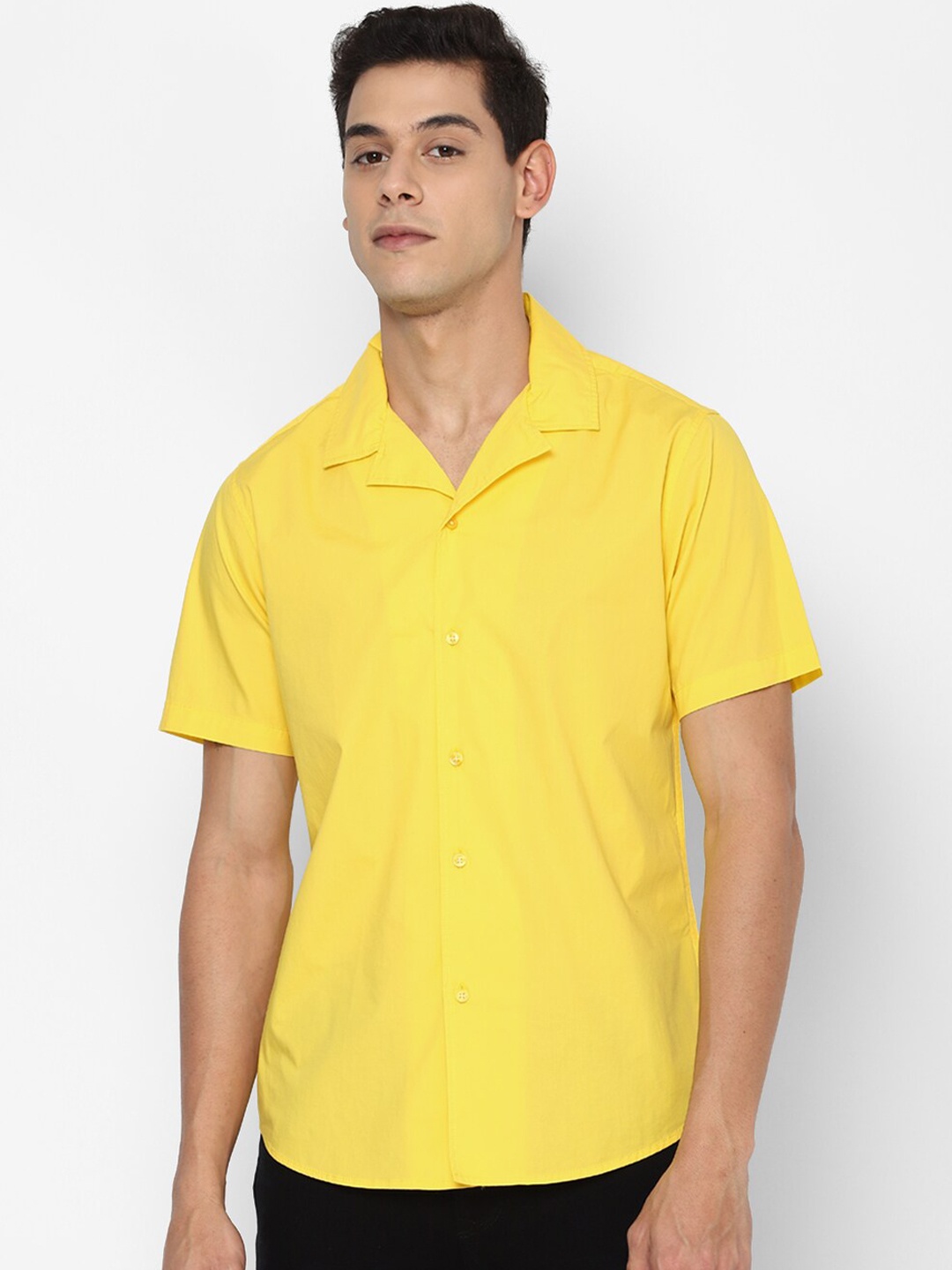 

FOREVER 21 Men Yellow Classic Opaque Casual Shirt