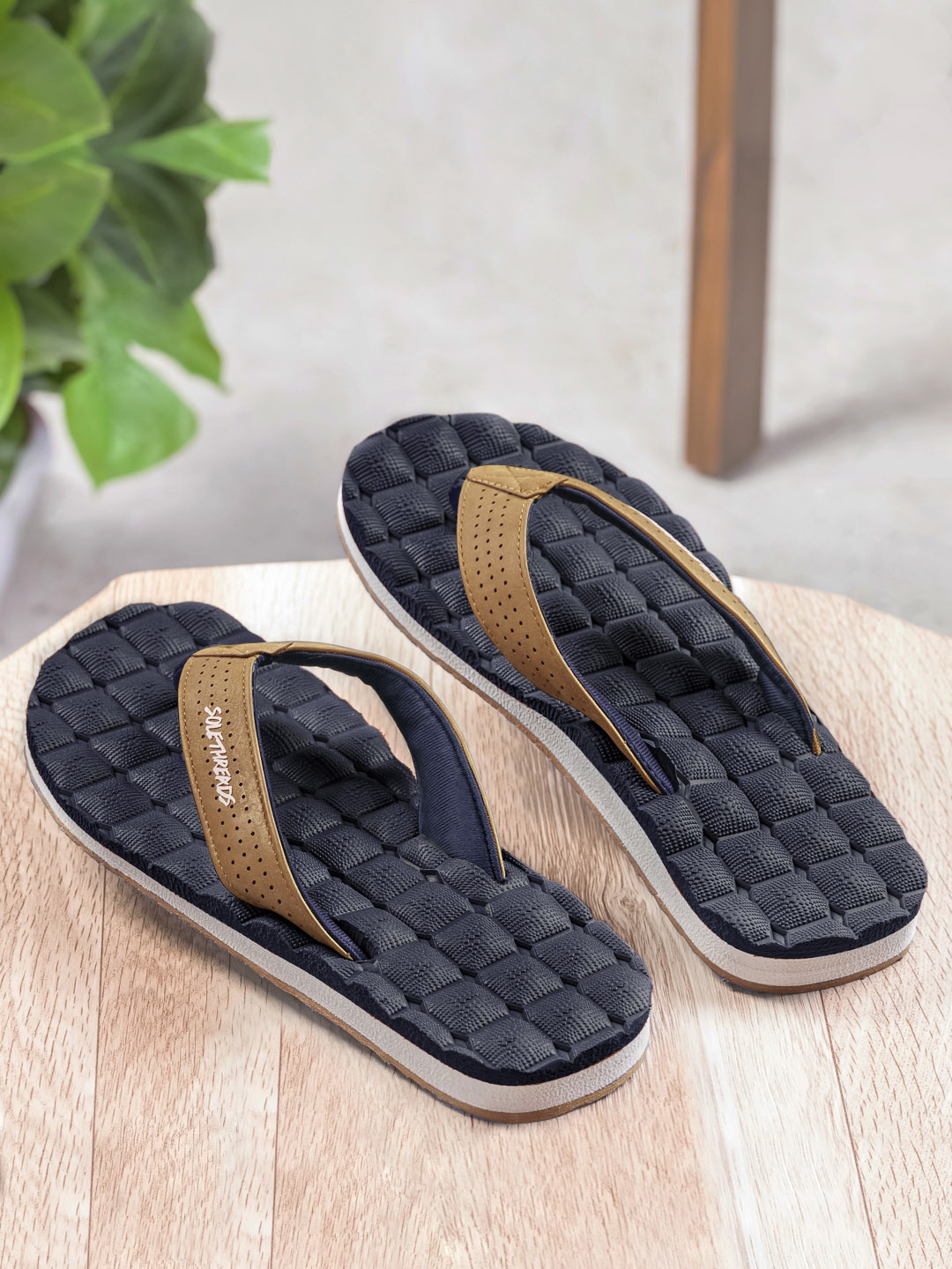 

Solethreads Men Blue & Tan Thong Flip-Flops