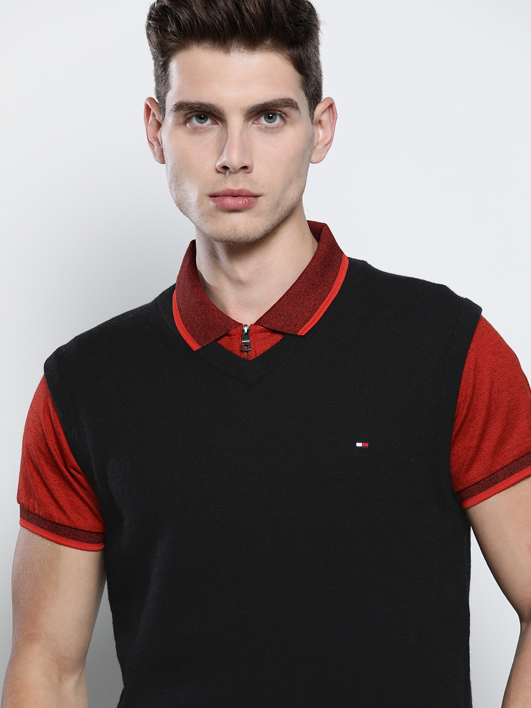 

Tommy Hilfiger Men Black Pullover Sweaters