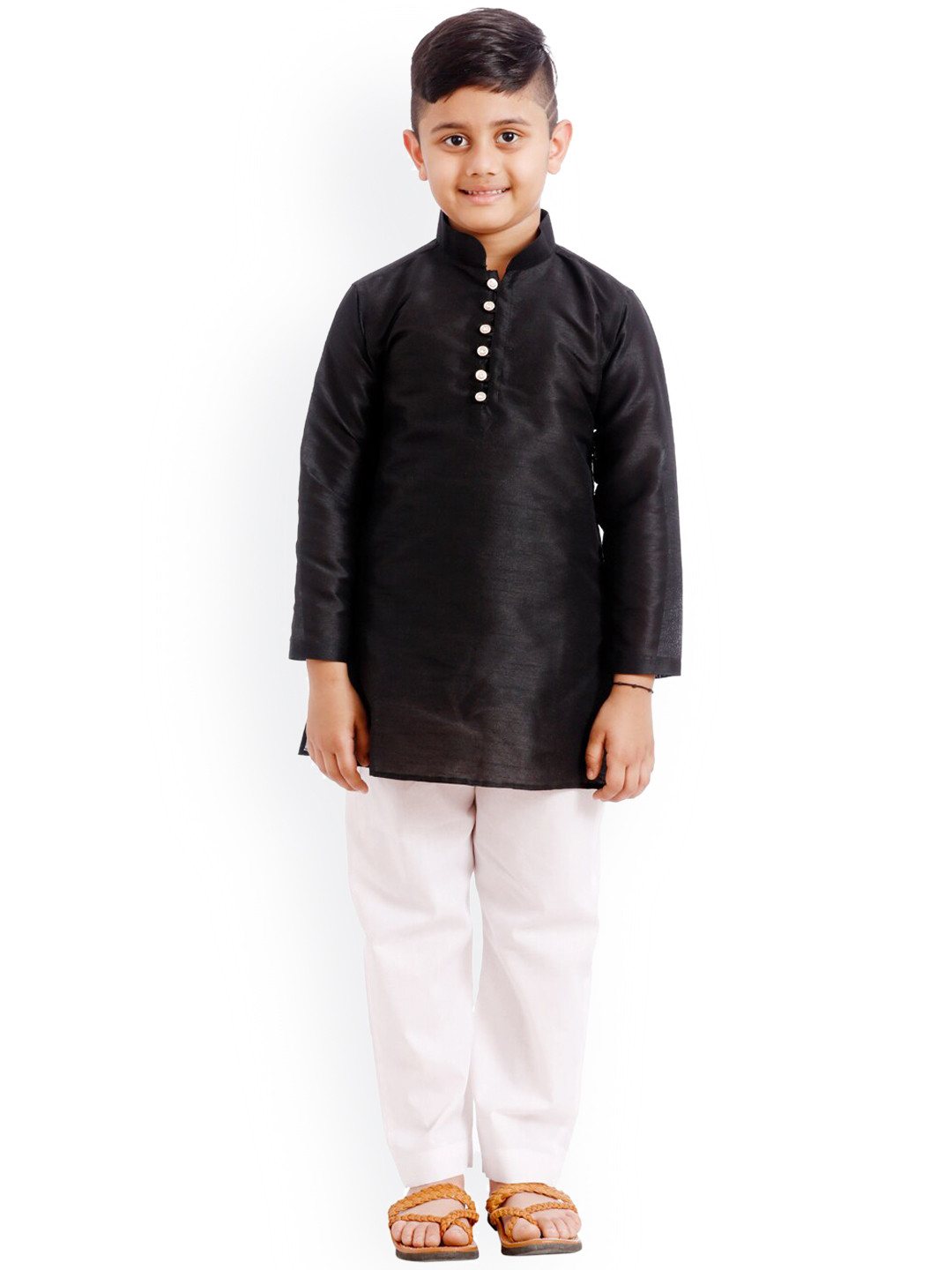 

SOULFULLY INDIAN Boys Black Regular Kurta with Salwar