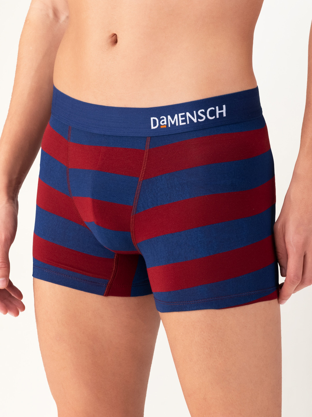 

DAMENSCH Men Striped Deo Soft Deodorizing Anti Bacterial Trunks DAM-STP-PRIN-T-CBE, Blue
