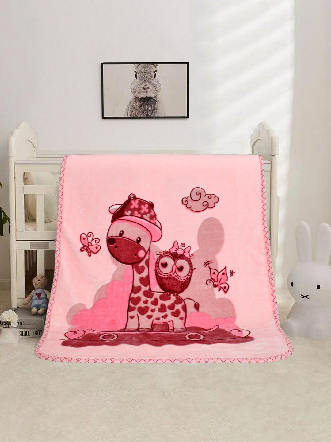 

Florida Pink & Maroon Cartoon Characters Mink Heavy Winter 600 GSM Bed Blanket Wrapper