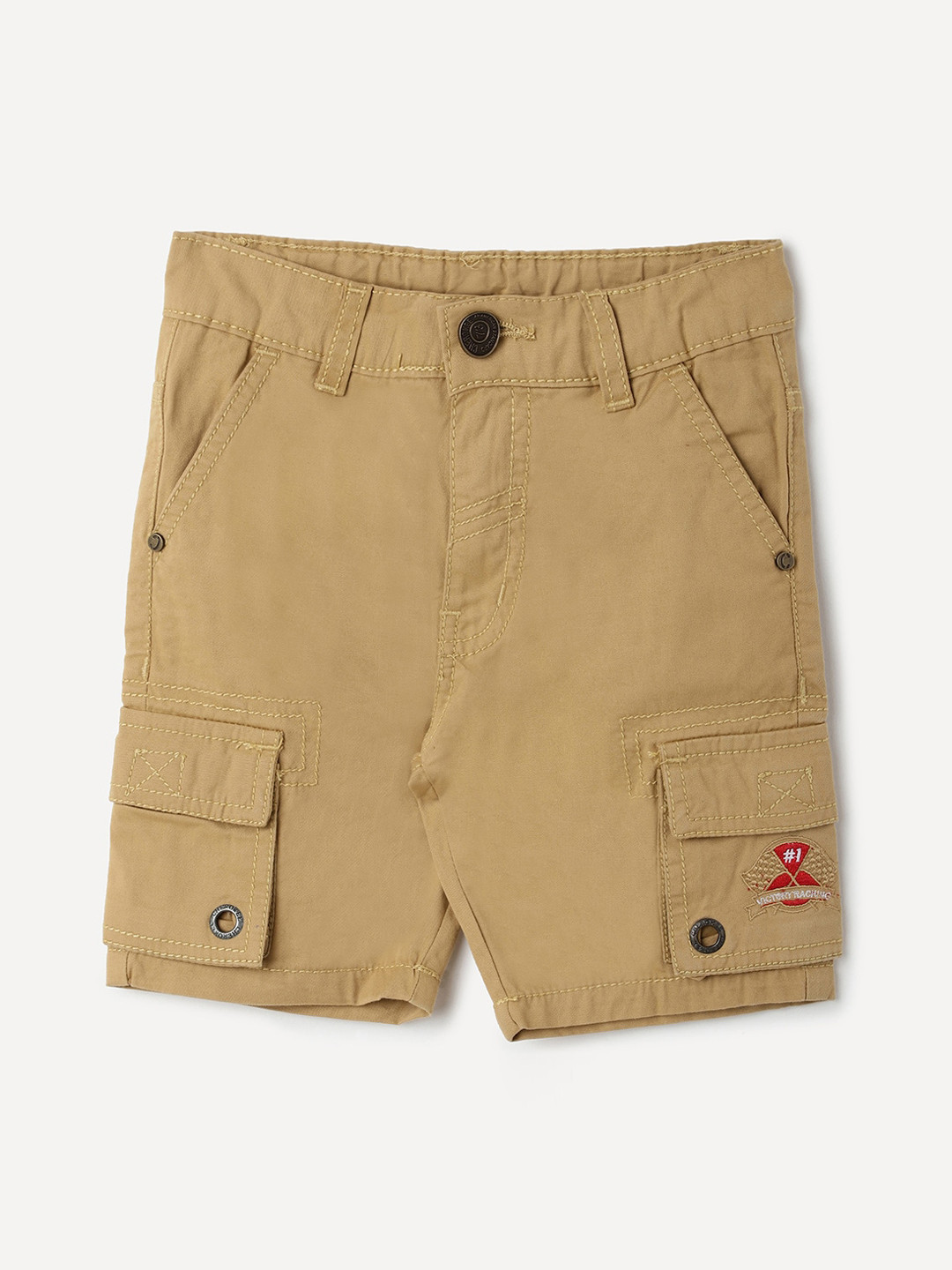 

Cherokee Boys Khaki Cotton Cargo Shorts