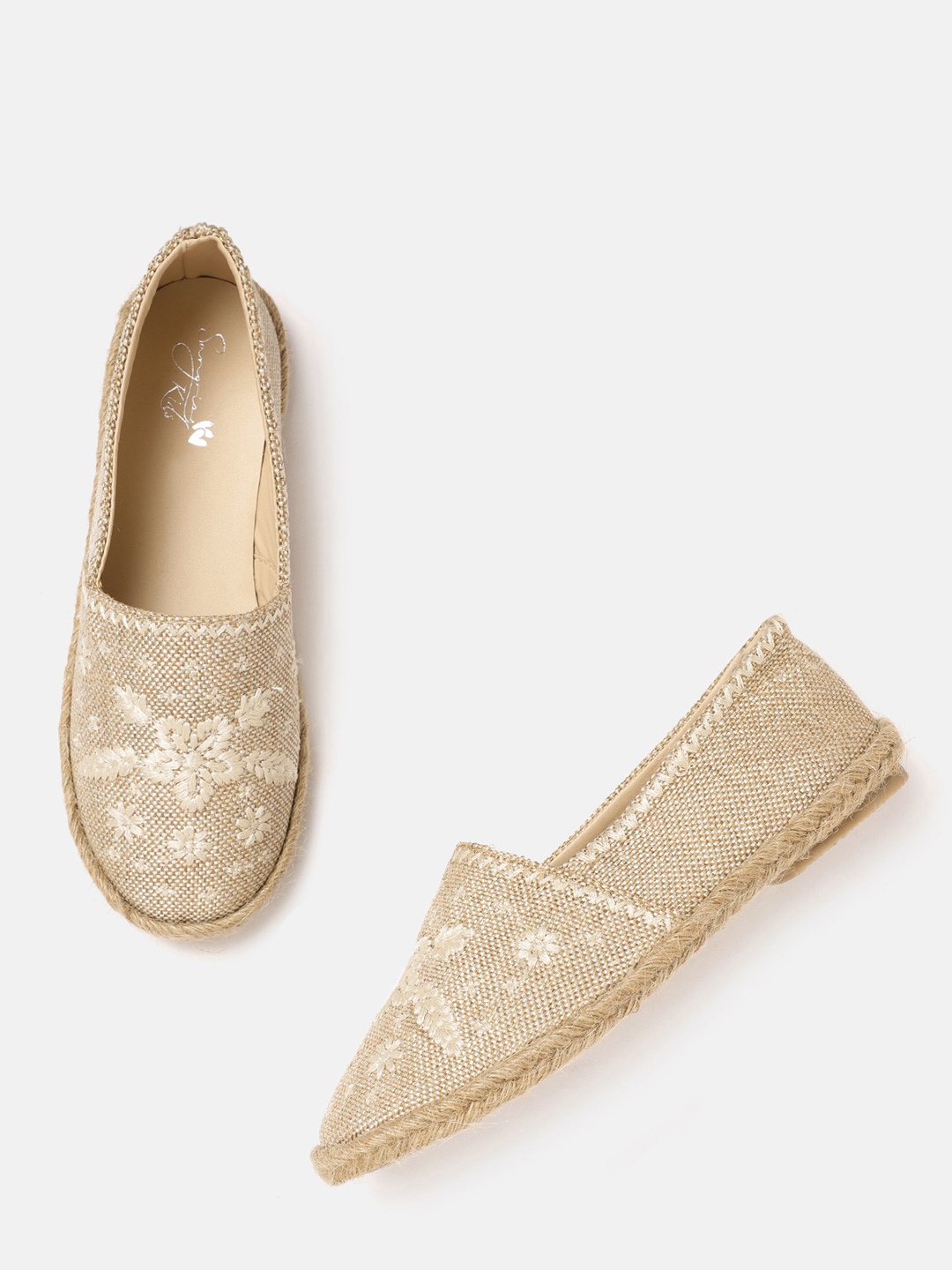 

Sangria Girls Beige Woven Design Espadrilles