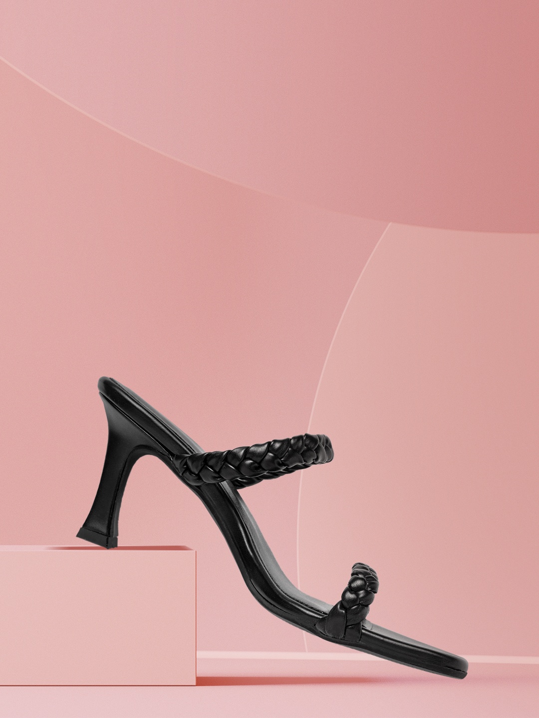 

CORSICA Women Black Braided Heels