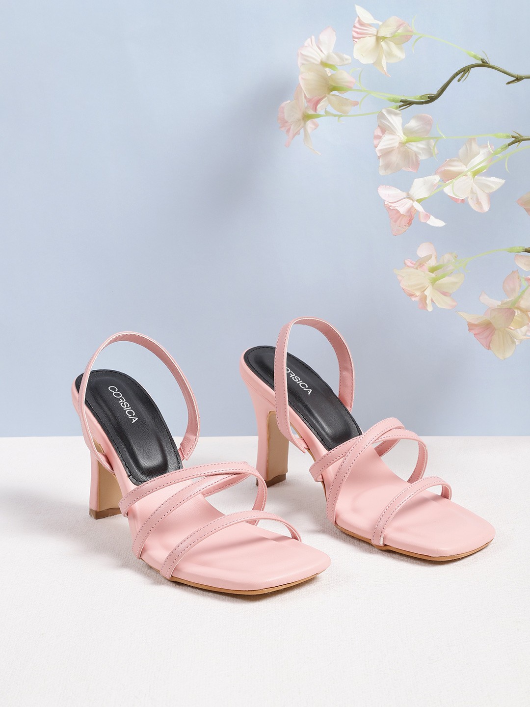 

CORSICA Pink Solid Slim Sandals