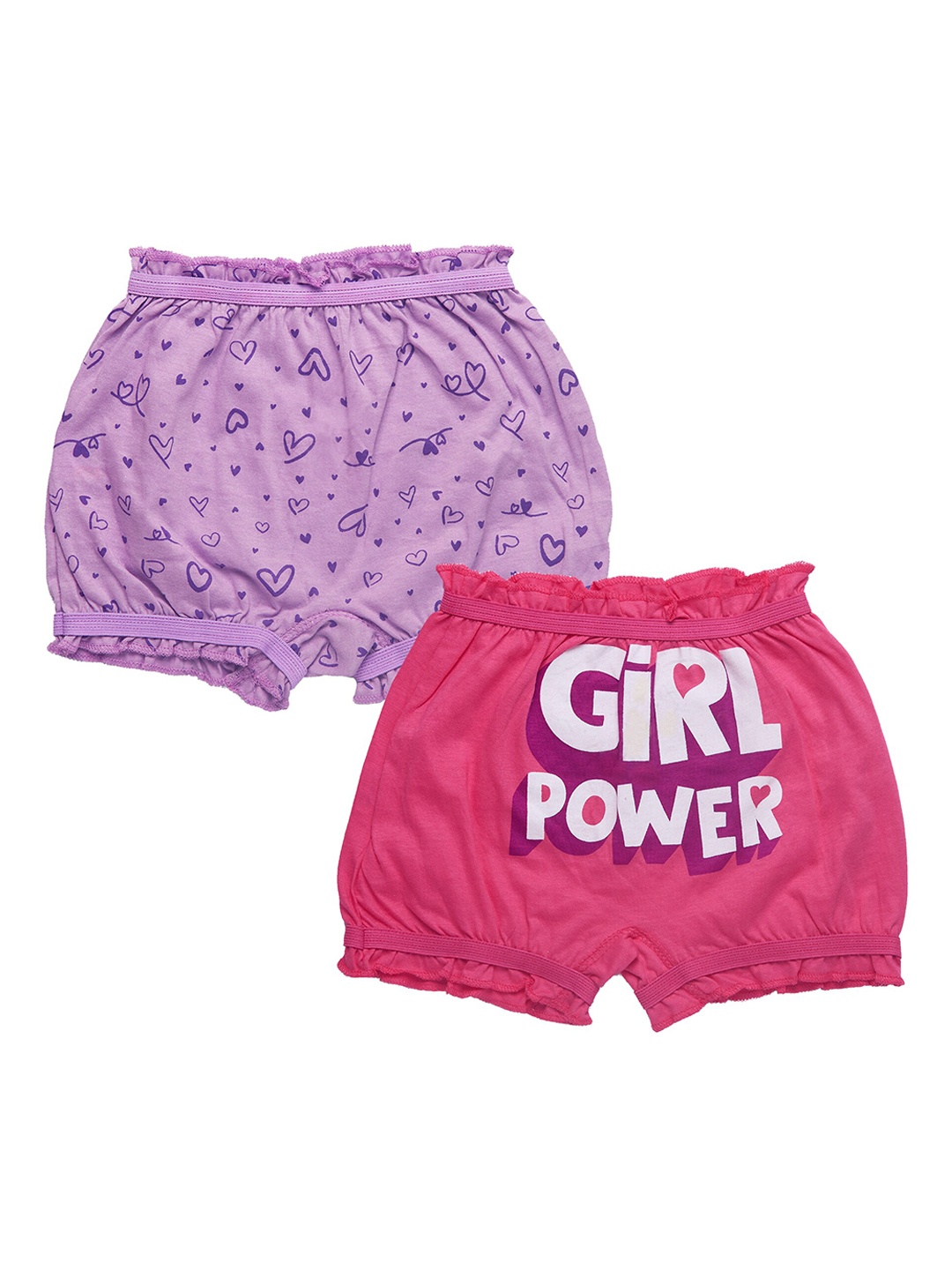 

You Got Plan B Girls Set of 2 Cotton Briefs BL-GirlPower: 2-4, Pink