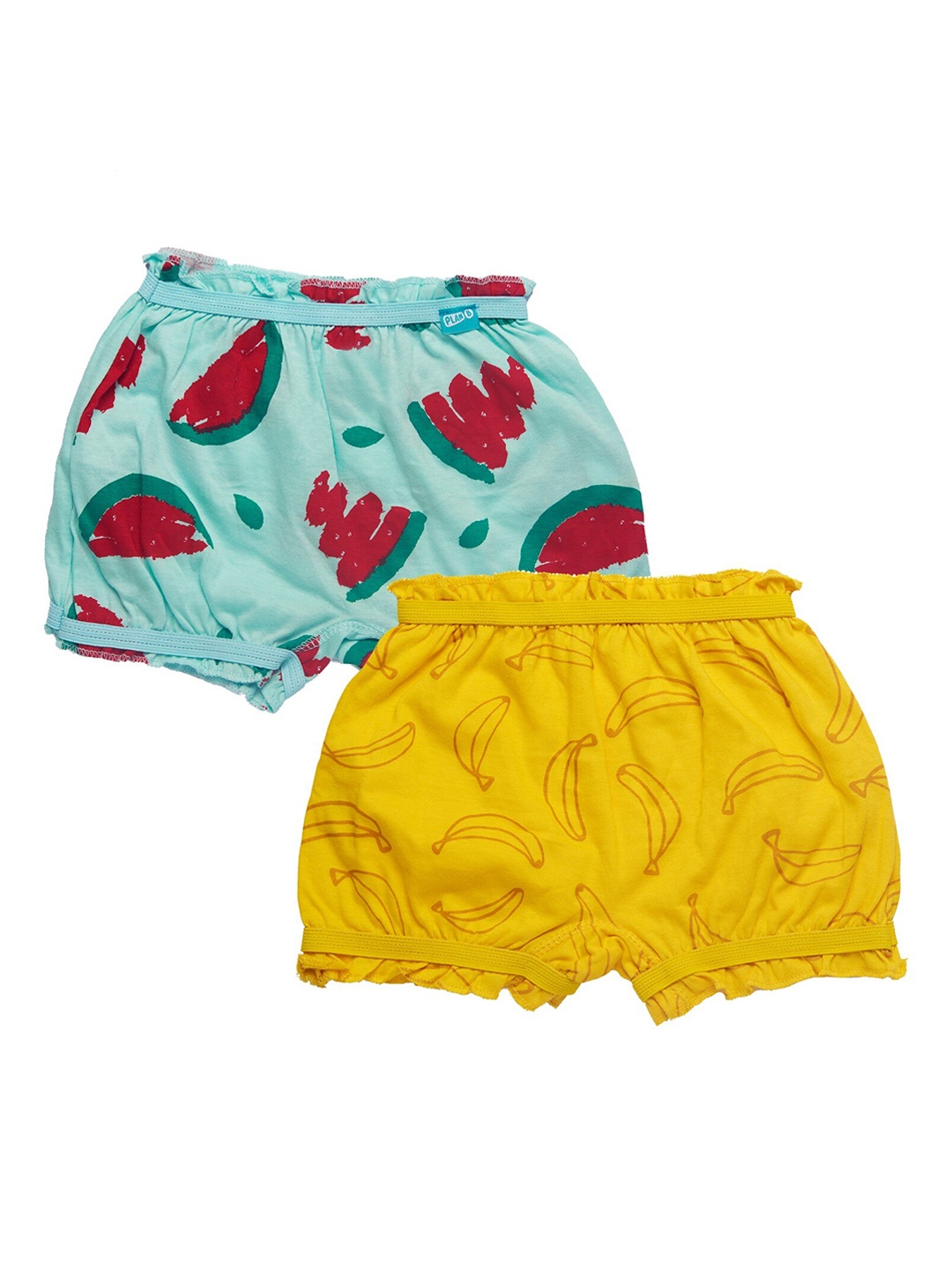 

You Got Plan B Girls Set of 2 Pure Cotton Briefs BL-Fruity: 2-4, Green