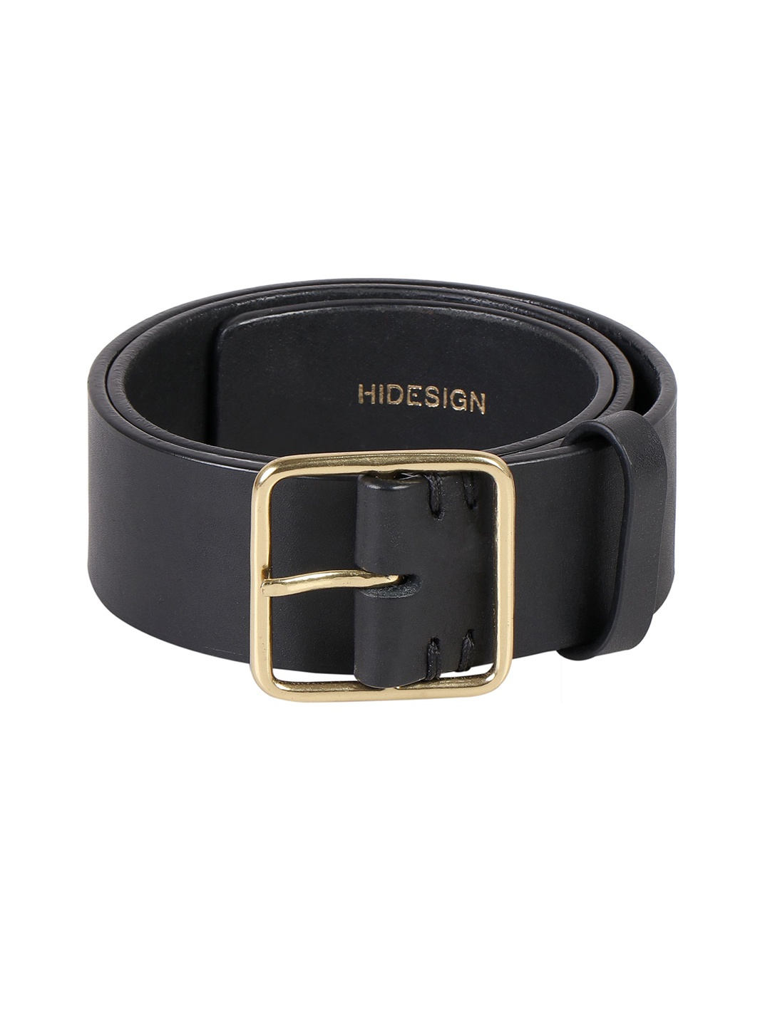 

Hidesign Women Black Solid Wide Belt