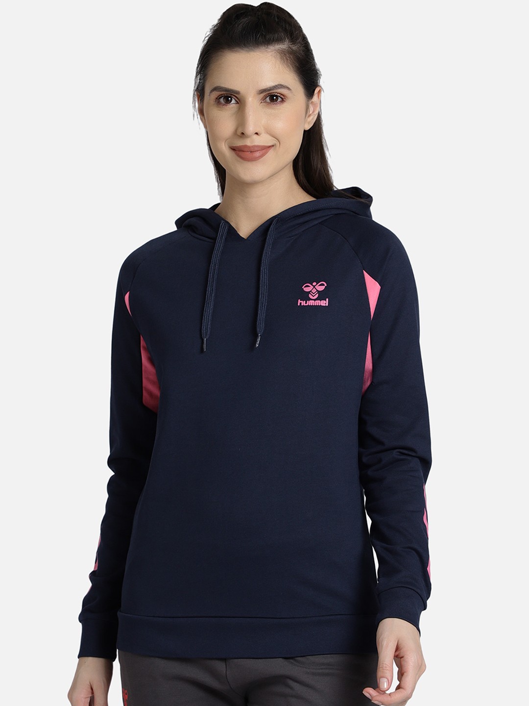 

hummel Women Blue Hooded Sweatshirt