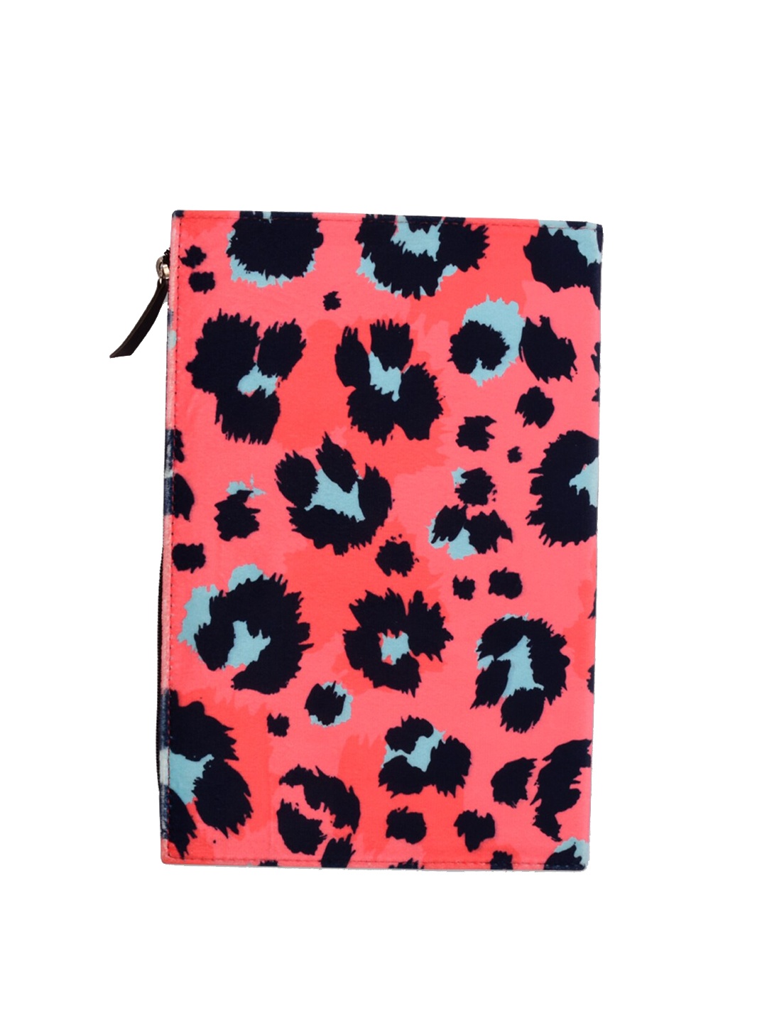 

Doodle Pink & Black Printed Untamed Velvet Journal With Zipper Pouch Notebook